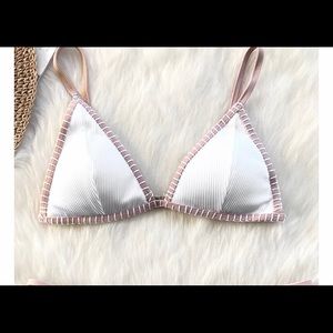 White crochet bikini set size small